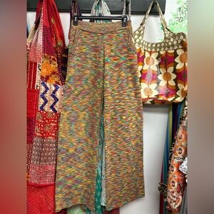 Jaded London Colorful Knit Wide-Leg Pants